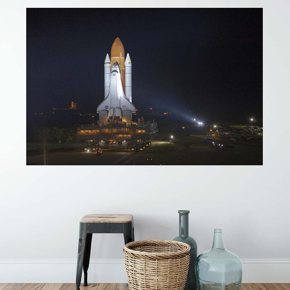 40x60 inch Space Shuttle Transport Decal Installed on Wall