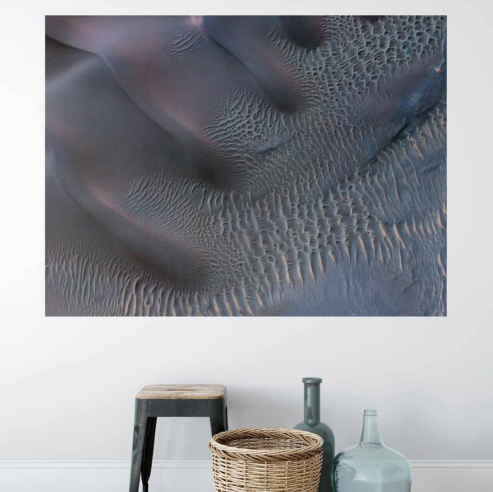 45x60 inch Surface of Mars Poster Installed On Wall