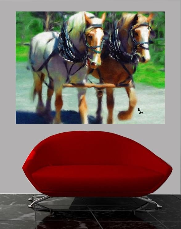 🐎 Tymeless Wonders Draft Horses Wall Decal (4 Sizes Available)