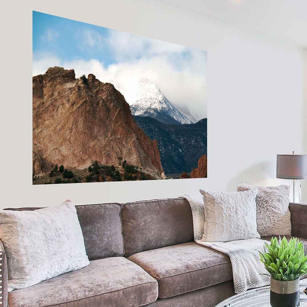 72 inch Garden of the Gods Decal Installed in Living Room