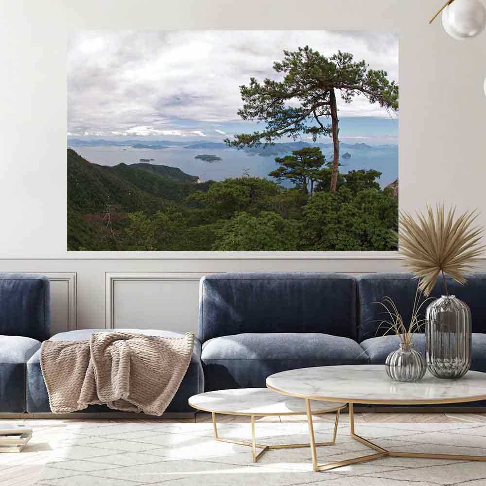 72 inch Island Hideaway Decal Installed in Living Room