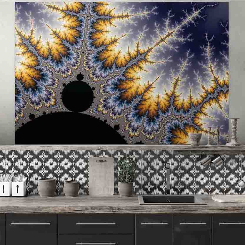 72 inch Angela Fractal Art Decal Installed in Kitchen