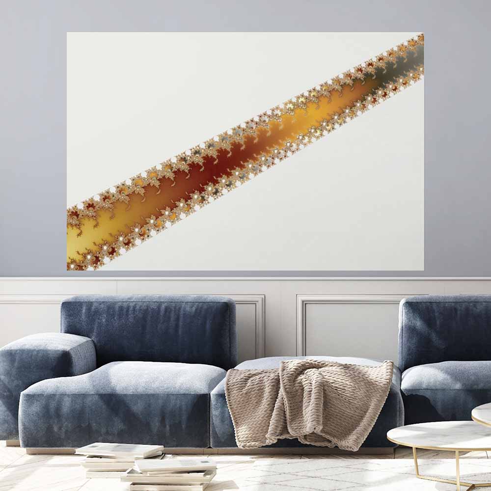 72 inch Crack Fractal Art Poster Displayed in Living Room