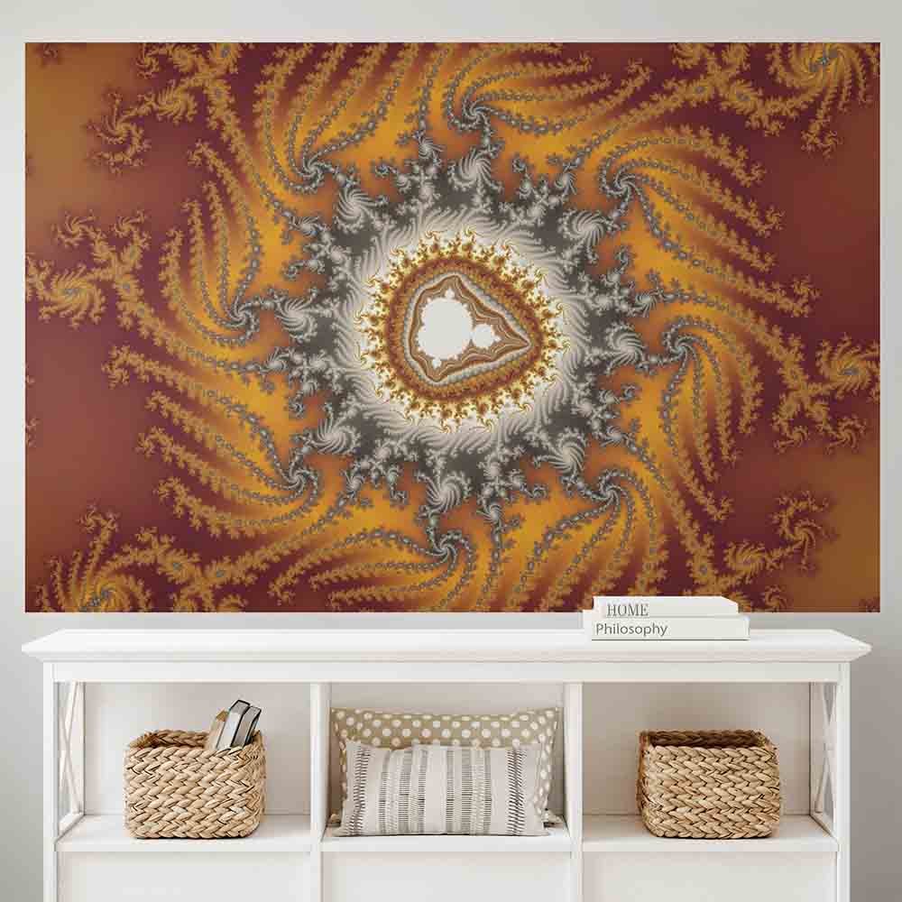 72 inch Fur Fractal Art Decal Installed Above Shelves