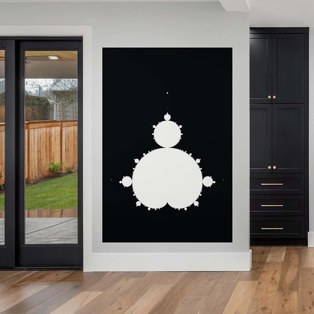 72 inch Mandelbrot II Art Decal Installed in Foyer