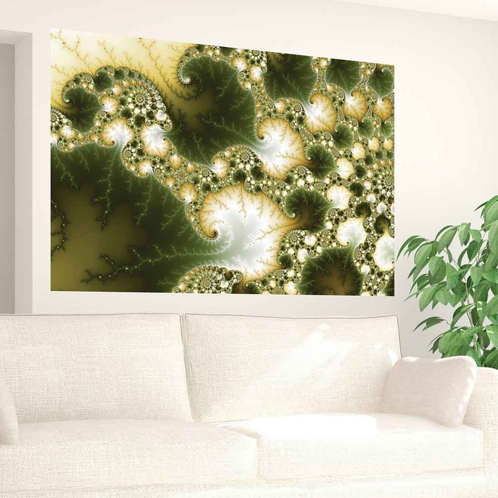 72 inch Polyatomic Art Poster Displayed in Living Room