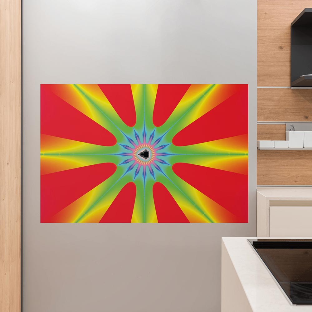 72 inch Start Fractal Poster Displayed on Kitchen Wall