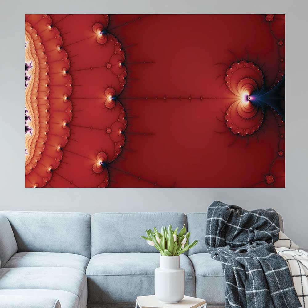 72 inch Gravity Wells Art Poster Displayed in Living Room