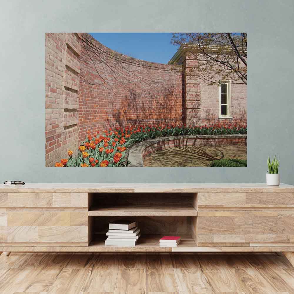 72 inch Baker Wall Decal Installed Above Console Table