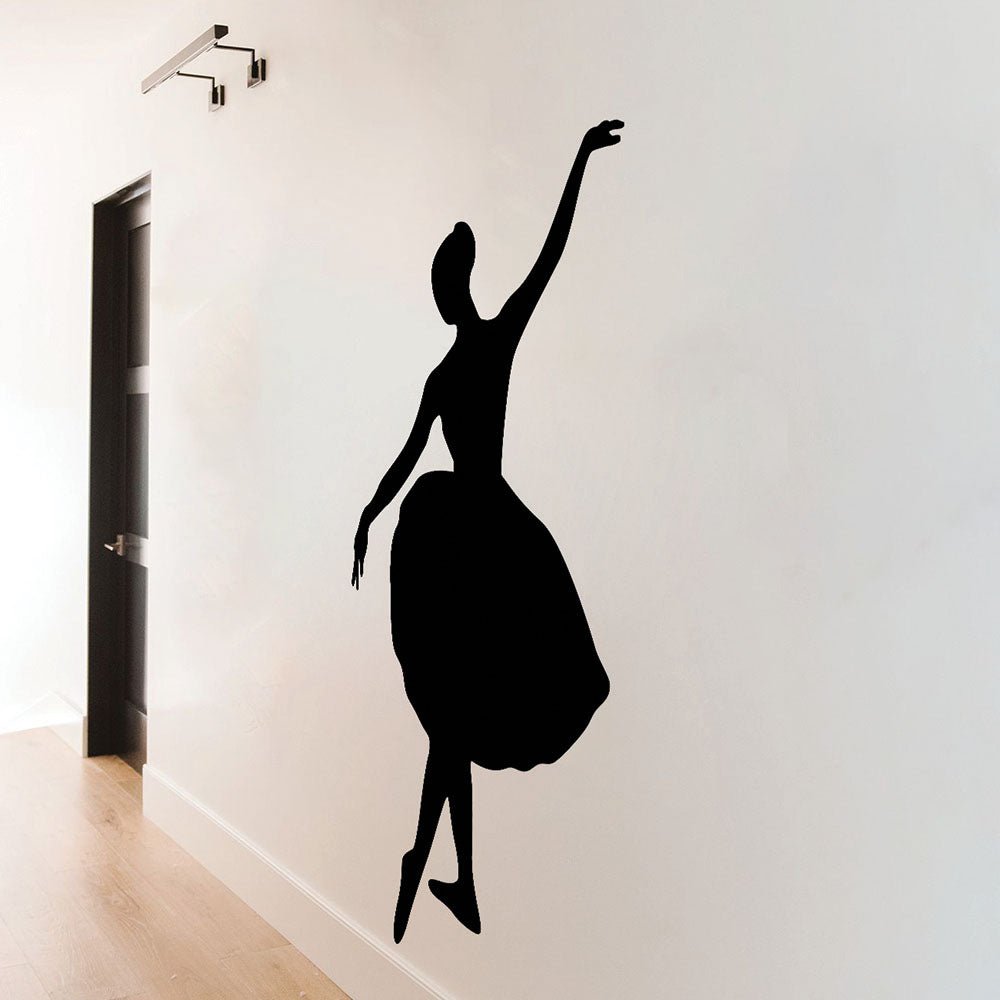 72 inch Ballerina Silhouette Decal Installed in Hallway