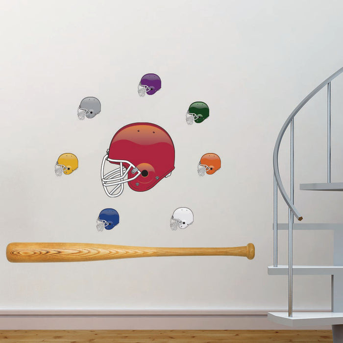 72 inch Baseball Bat Wall Decal Installed by Staircase