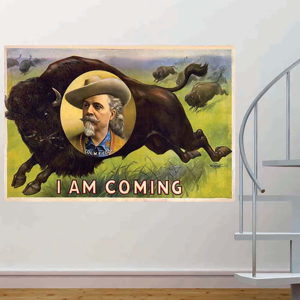 48.5x72 inch Colonel Cody Poster Displayed by Stiarcase