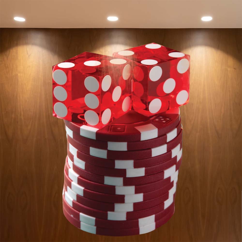 49x72 inch Dice & Chips Stack Decal Installed on Wall