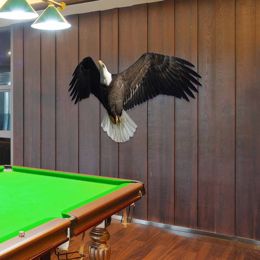 72 inch Soaring Eagle Die-Cut Decal Installed in Game Room
