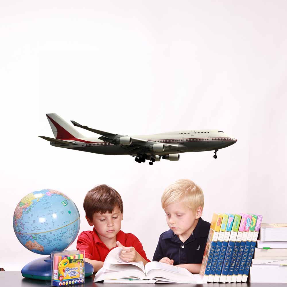 72 inch Jumbo Jet Wall Decal Installed in Study Room