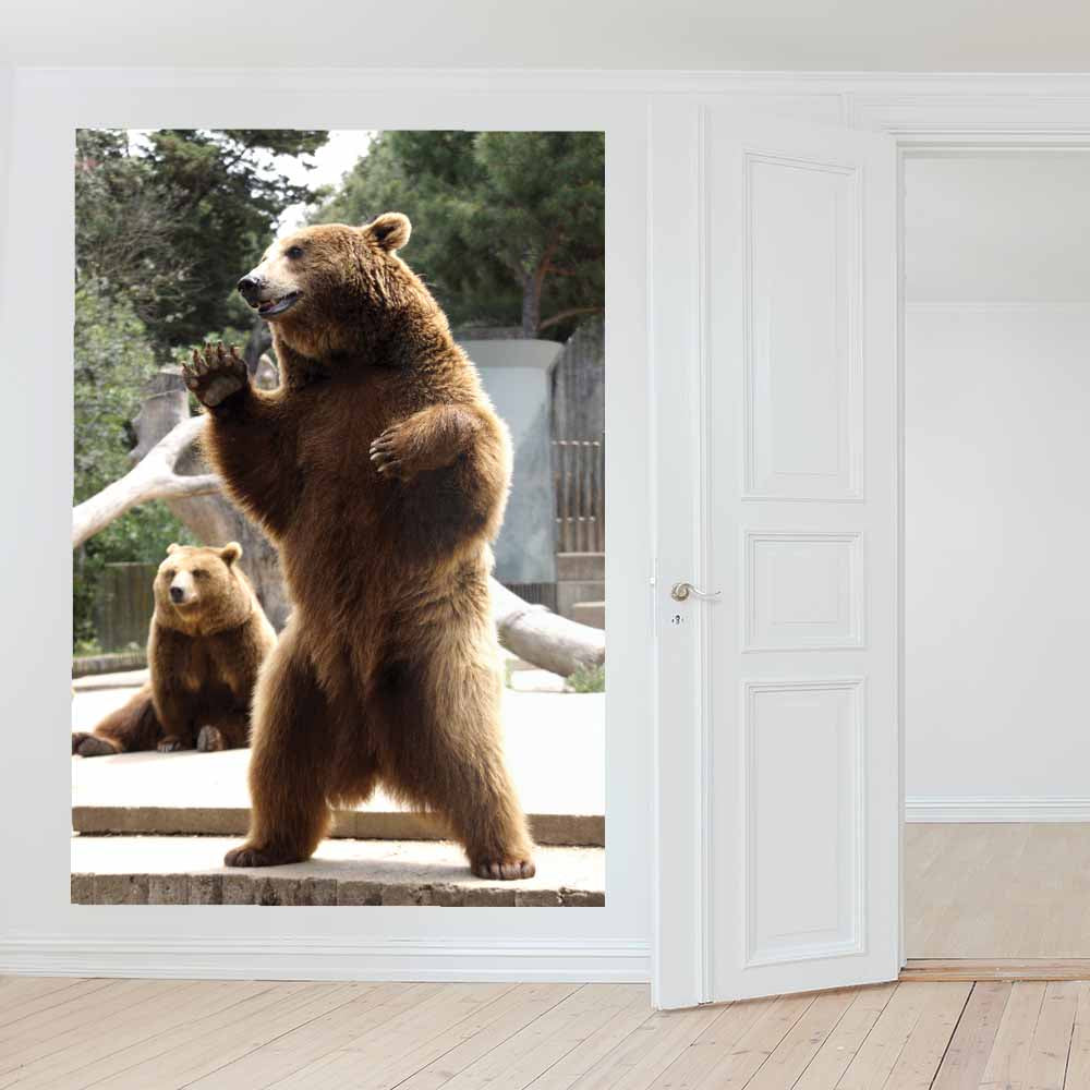 72 inch Standing Bear Poster Displayed by Door
