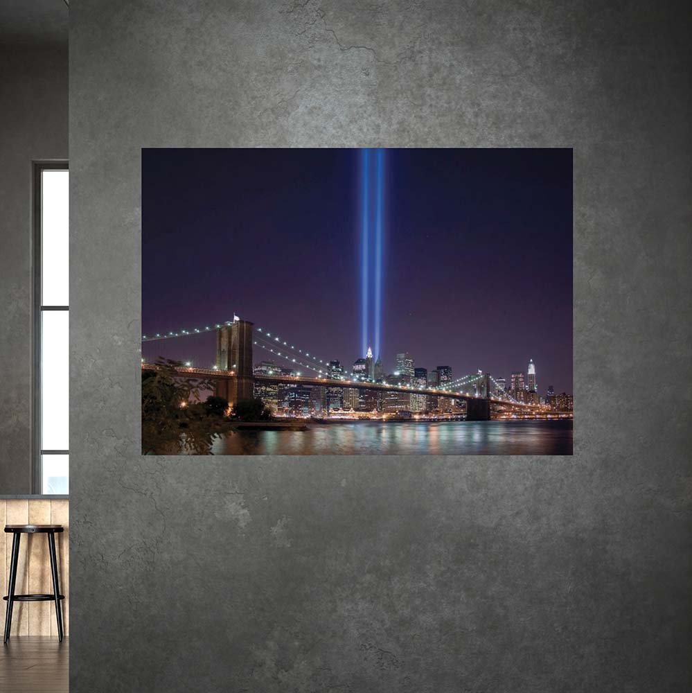 51x72 inch 9/11 Tribute Gloss Poster Installed in Apartment