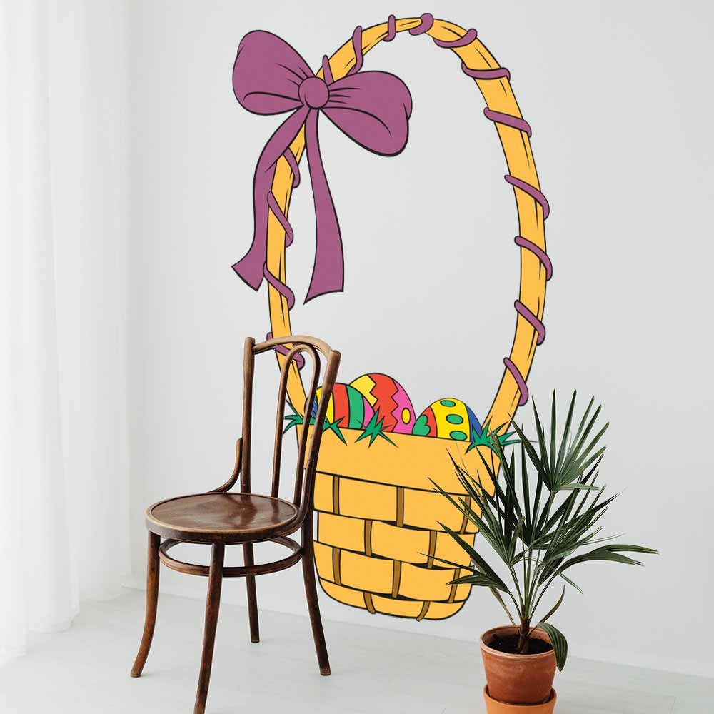 50 inch x 72 inch Easter Basket Wall Decal Installed on Wall