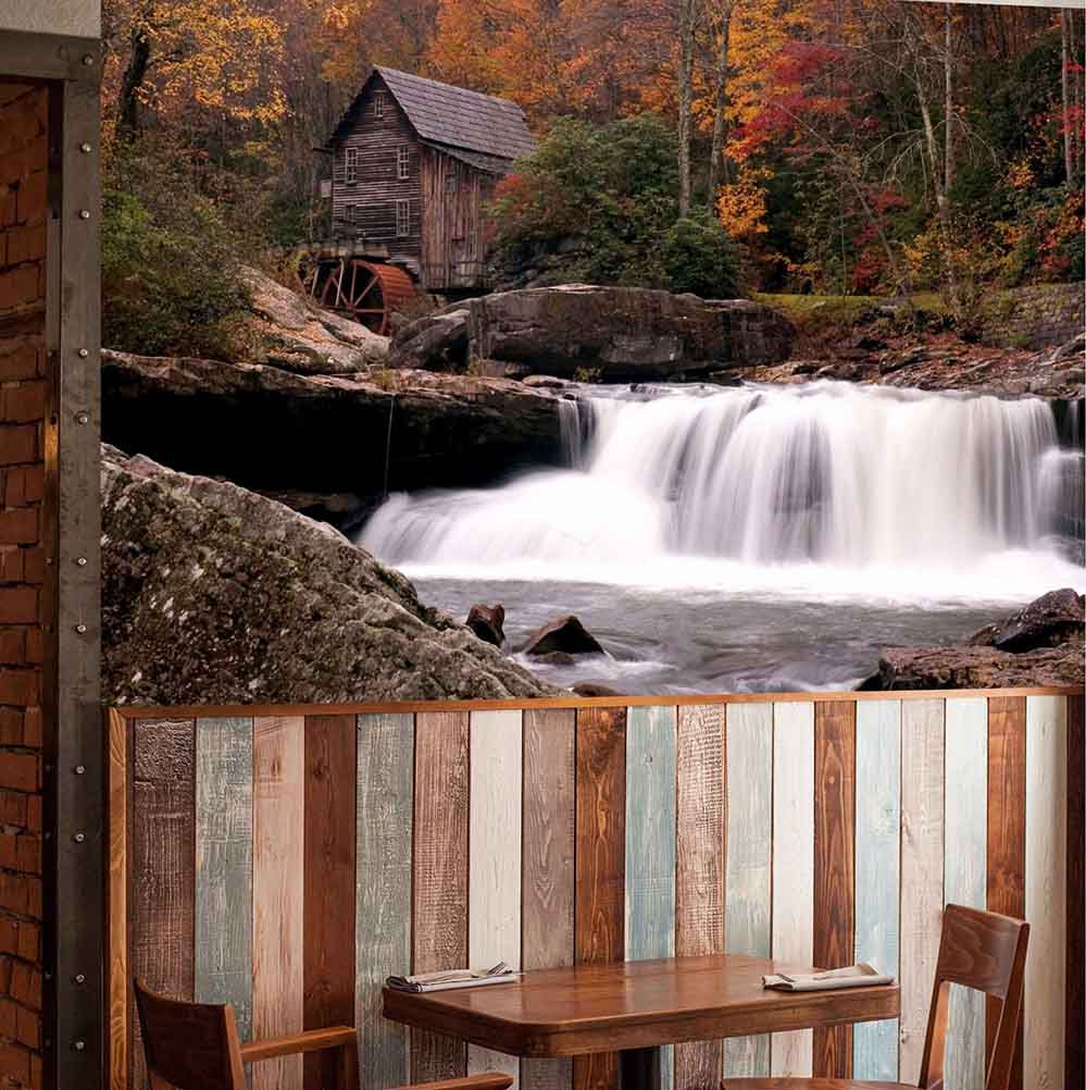 47.5x72 inch Waterfall Poster Displayed in Cafe