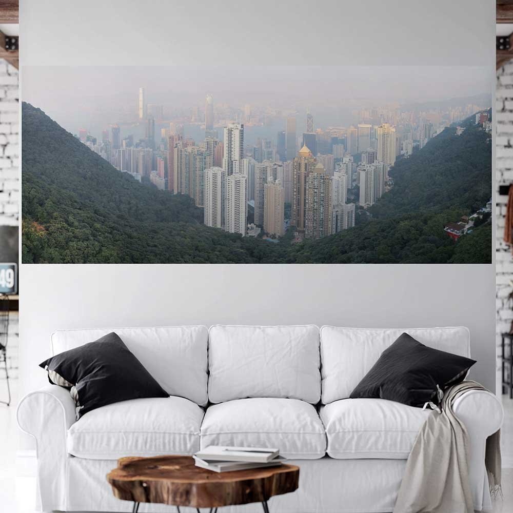 84 inch The Peak of Hong Kong Poster Displayed in Living Room