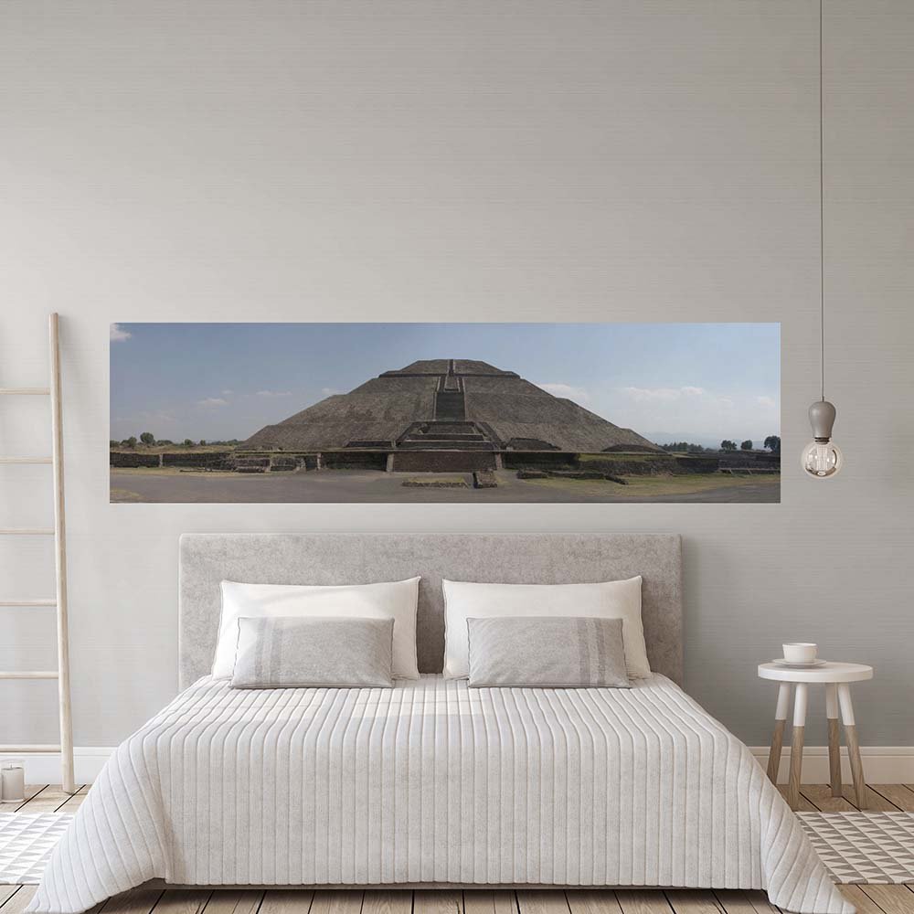 84 inch The Sun Pyramid Panoramic Poster Displayed in Bedroom