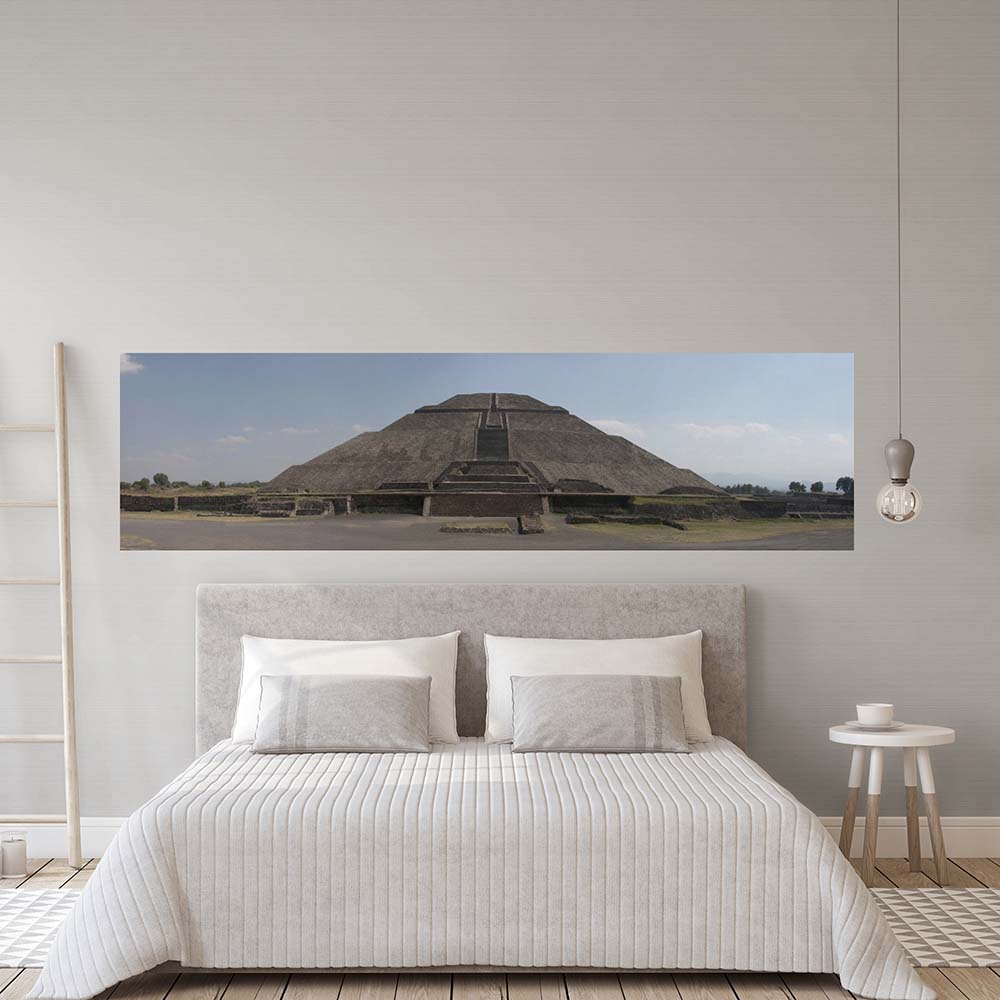 84 inch The Sun Pyramid Panoramic Decal Installed in Bedroom