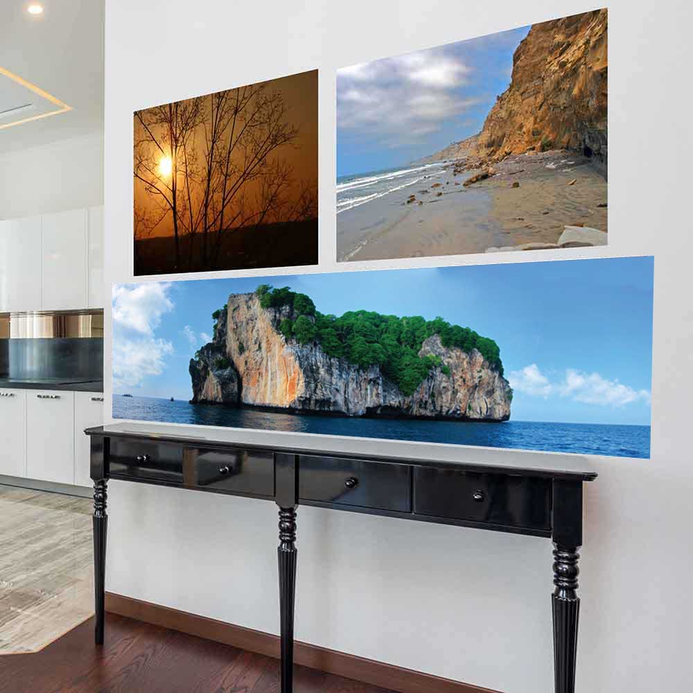 84 inch The Island Panoramic Decal Installed in Foyer