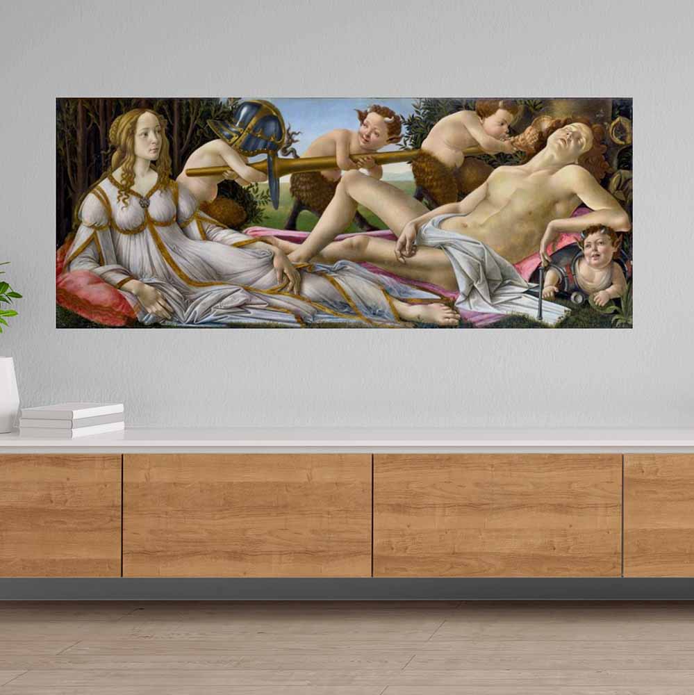 33.5x84 inch Venus and Mars Poster Displayed Above Counter