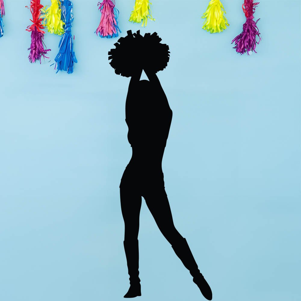 84 inch Cheerleader Wall Decal Installed in Girls Room