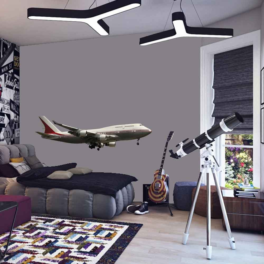 84 inch Jumbo Jet Wall Decal Installed in Teen Boys Room