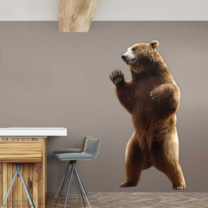 84 inch Standing Grizzly Wall Decal Installed in Bar Area