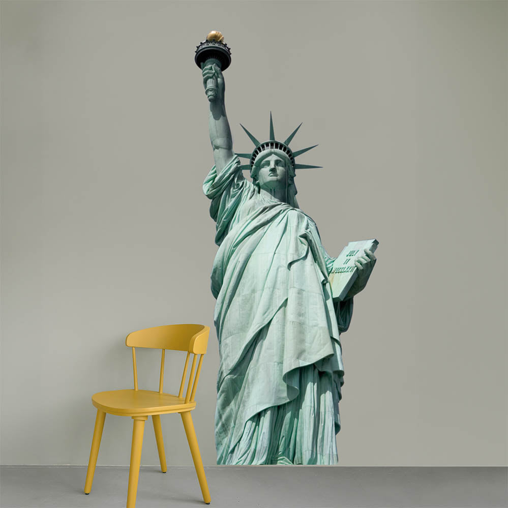 35.5x84 inch Statue of Liberty Decal Installed on Wall