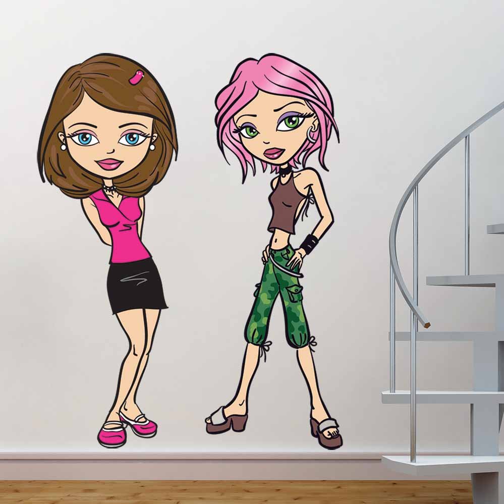 30x84 inch Teenage Brat Decal Installed Next to Staircase