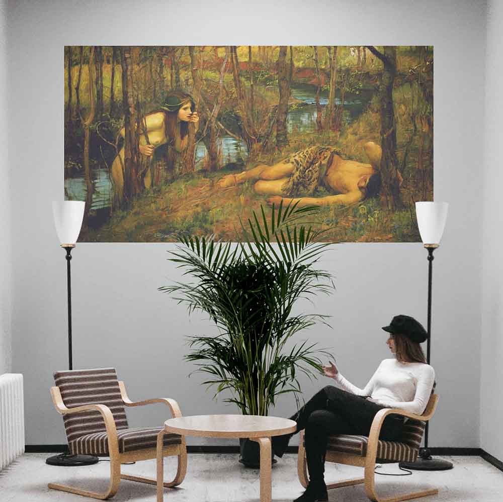 84 inch The Naiad Wall Decal Installed in Lounge