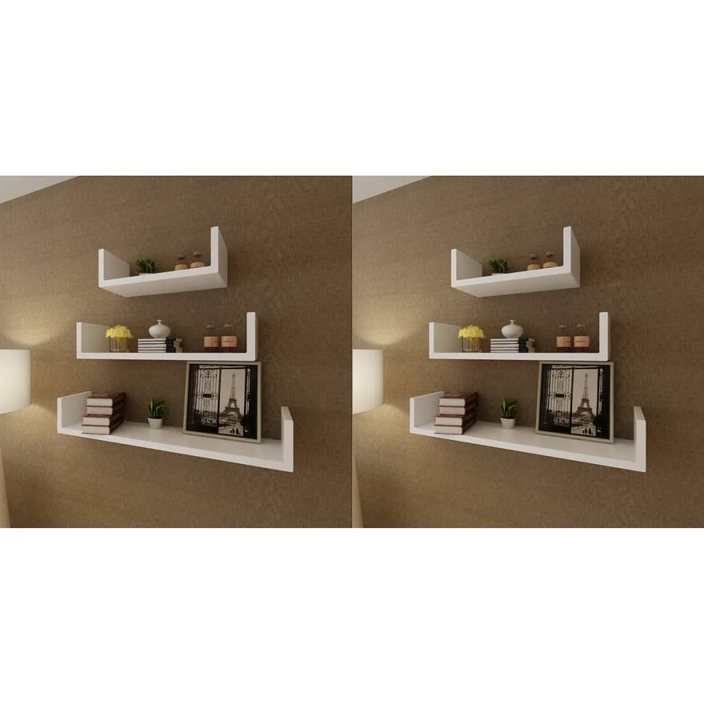 vidaXL Wall Shelves Floating Shelves Wall Mounted Display Shelves for Book DVD-8