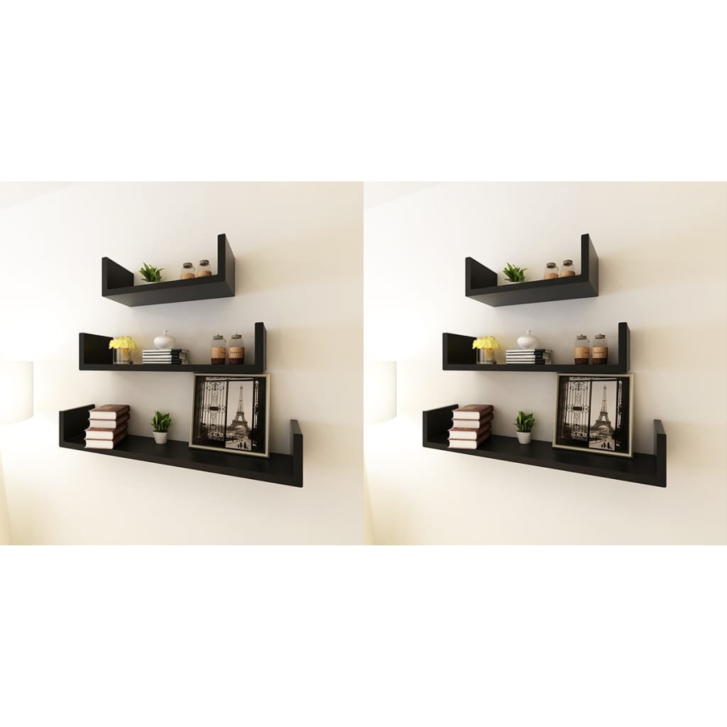 vidaXL Wall Shelves Floating Shelves Wall Mounted Display Shelves for Book DVD-9