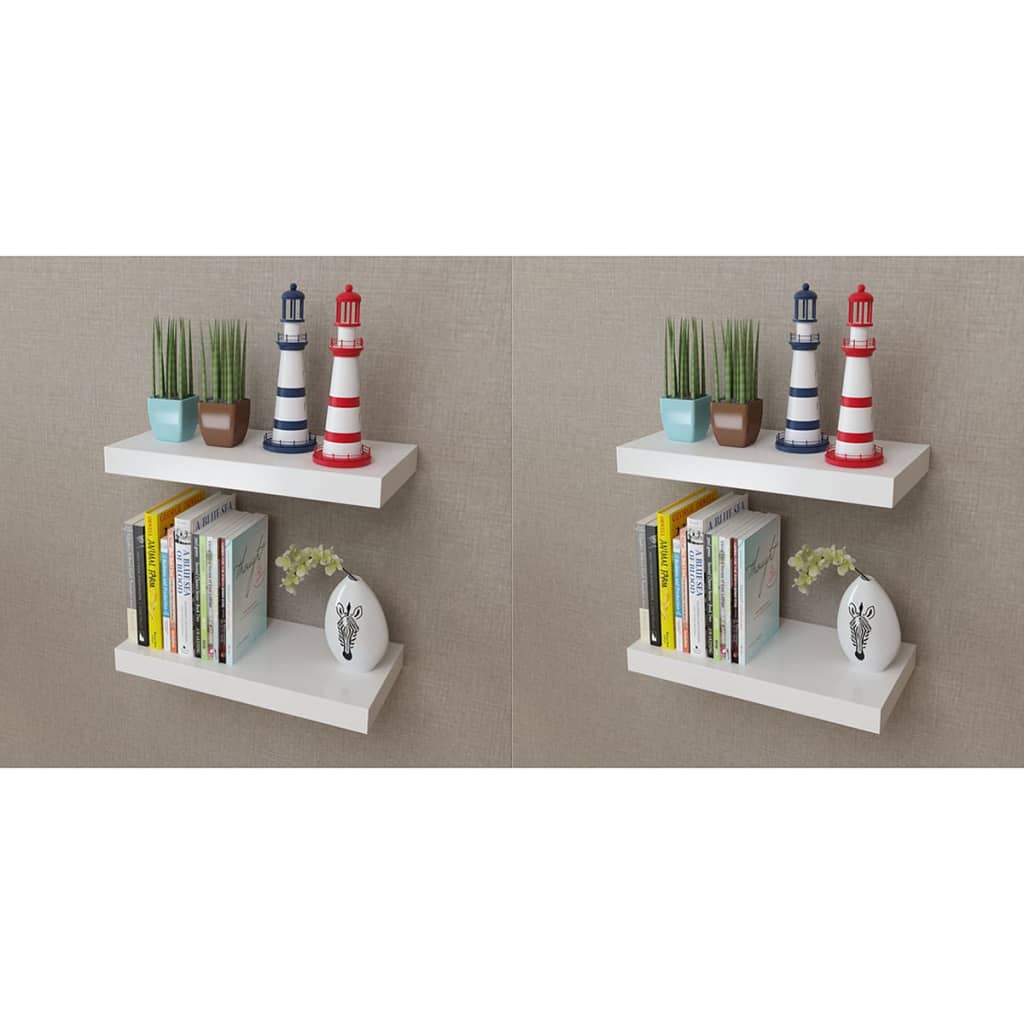 vidaXL Wall Shelves Floating Shelves Wall Mounted Display Shelves for Book DVD-8