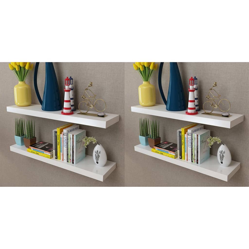 vidaXL Wall Shelves Floating Shelves Wall Mounted Display Shelves for Book DVD-10