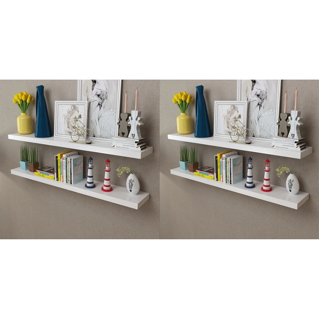 vidaXL Wall Shelves Floating Shelves Wall Mounted Display Shelves for Book DVD-12