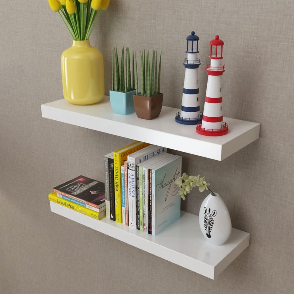 vidaXL Wall Shelves Floating Shelves Wall Mounted Display Shelves for Book DVD-2