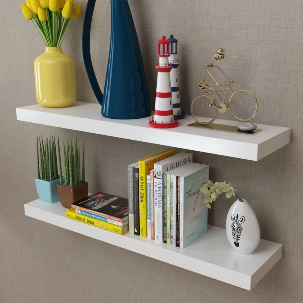 vidaXL Wall Shelves Floating Shelves Wall Mounted Display Shelves for Book DVD-5