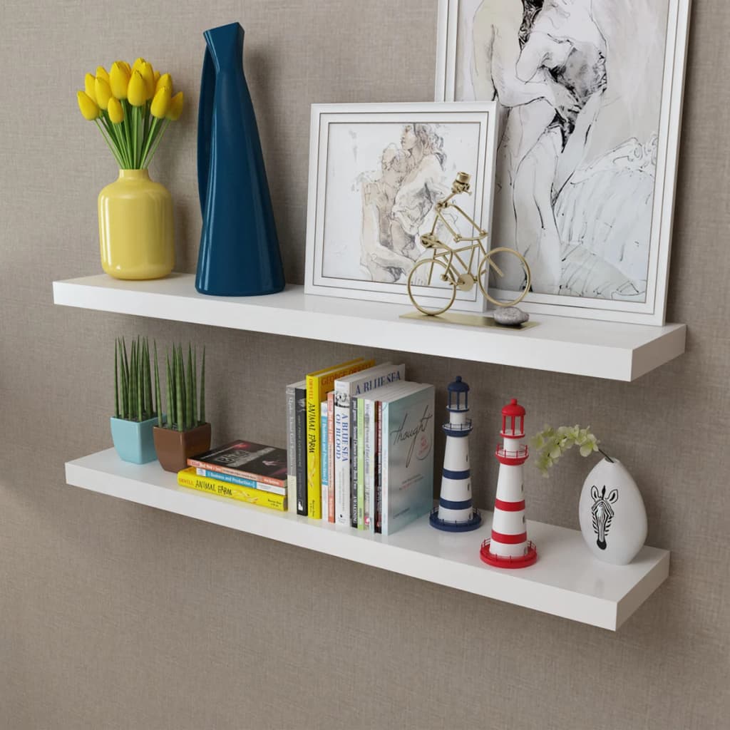 vidaXL Wall Shelves Floating Shelves Wall Mounted Display Shelves for Book DVD-6