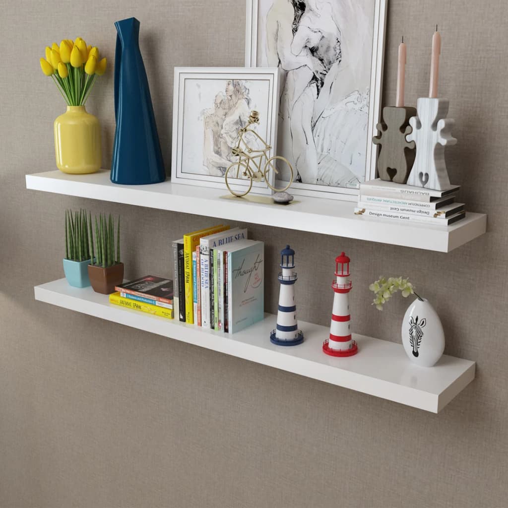 vidaXL Wall Shelves Floating Shelves Wall Mounted Display Shelves for Book DVD-7