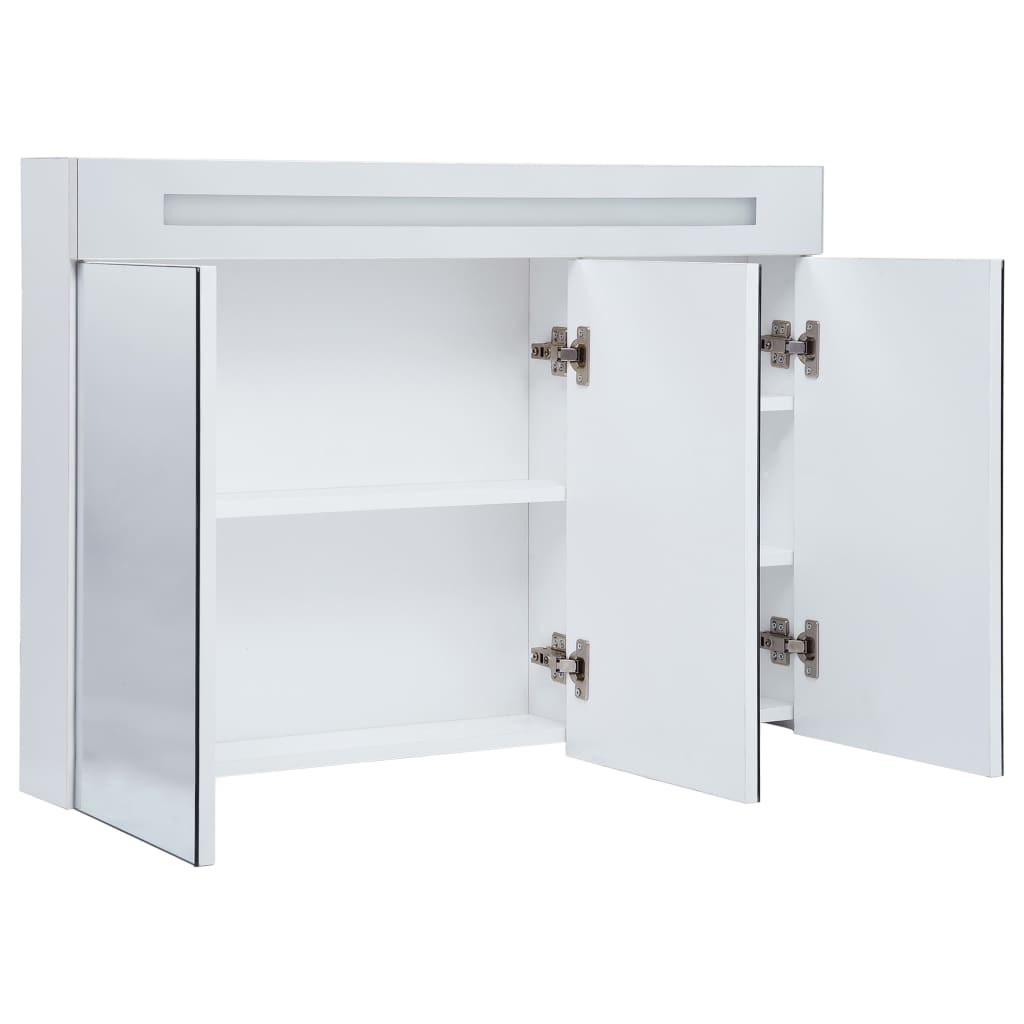 vidaXL LED Bathroom Mirror Cabinet 34.6