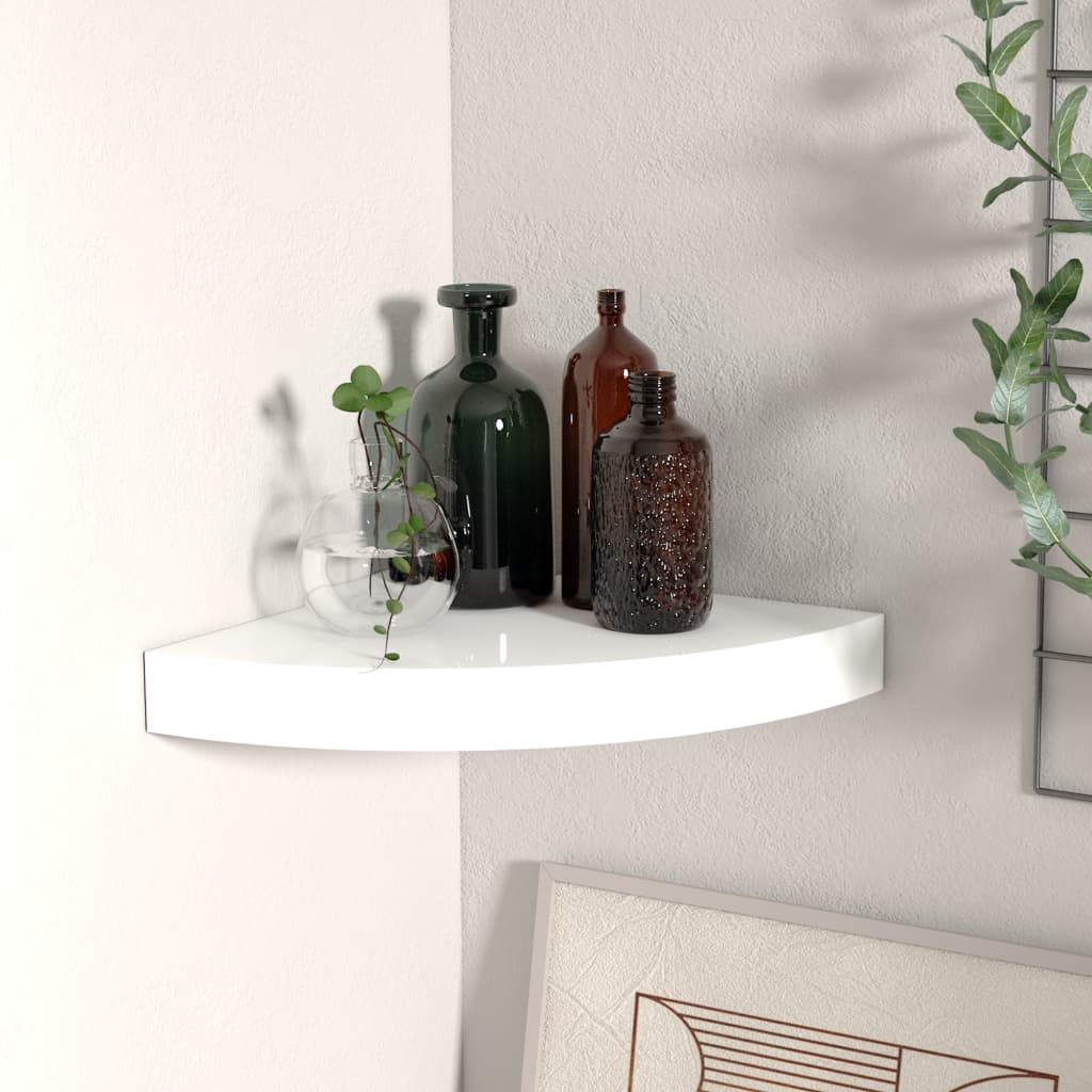 vidaXL Wall Corner Shelf Floating Corner Shelf Wall Mounted Display Shelf-35