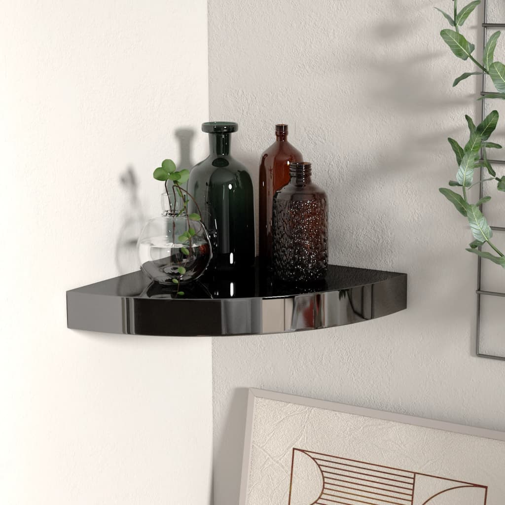 vidaXL Wall Corner Shelf Floating Corner Shelf Wall Mounted Display Shelf-25