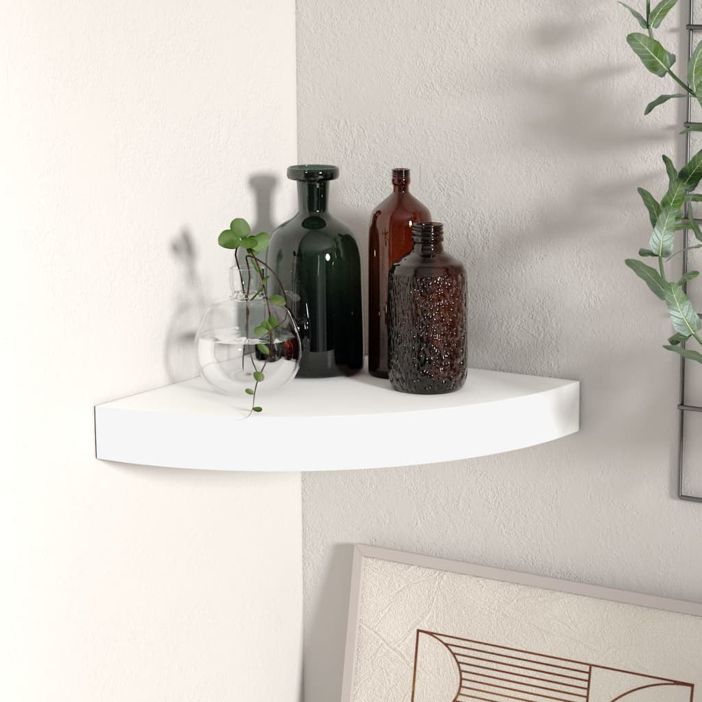 vidaXL Wall Corner Shelf Floating Corner Shelf Wall Mounted Display Shelf-52