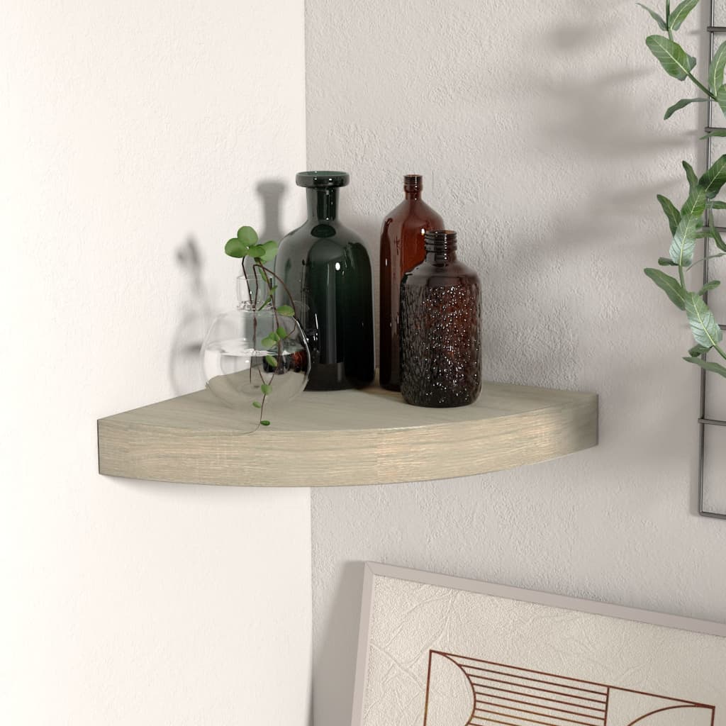 vidaXL Wall Corner Shelf Floating Corner Shelf Wall Mounted Display Shelf-42