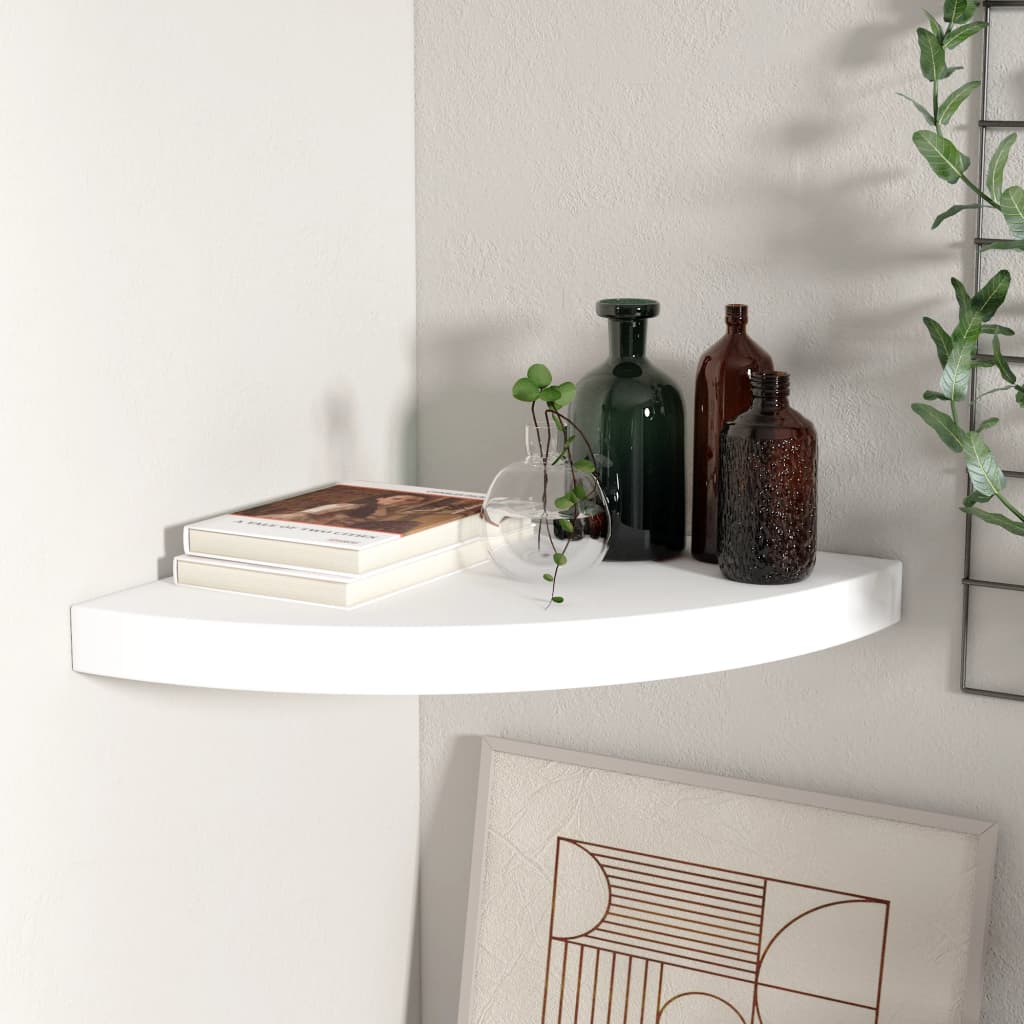 vidaXL Wall Corner Shelf Floating Corner Shelf Wall Mounted Display Shelf-51