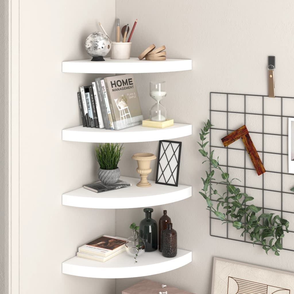 vidaXL Wall Corner Shelf Floating Corner Shelf Wall Mounted Display Shelf-53